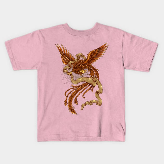 Phoenix Kids T-Shirt by Merilinwitch